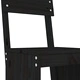 Бар табуретки 2 бр черни 40x48,5x115,5 см борово дърво масив