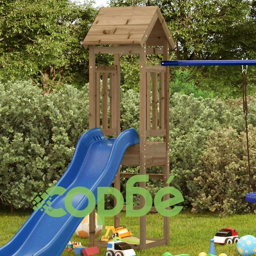 Кула за игра 52,5x46,5x206,5 см импрегнирана борова дървесина ➤ топ цена ➤ sorbe.bg