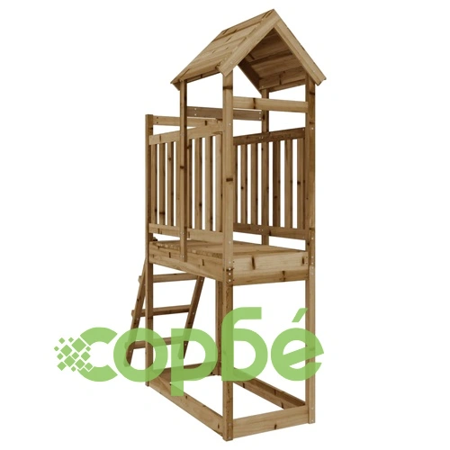 Комбинирано детско съоръжение 53x110x214 см импрегниран бор ➤ топ цена ➤ sorbe.bg