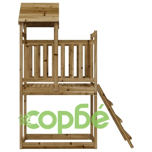 Комбинирано детско съоръжение 53x110x214 см импрегниран бор ➤ топ цена ➤ sorbe.bg