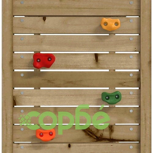 Кула със стена за катерене 53x110,5x214 см импрегниран бор ➤ топ цена ➤ sorbe.bg