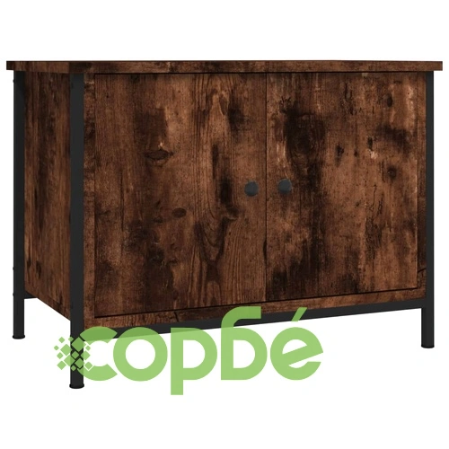 ТВ шкаф с врати, oпушен дъб, 60x35x45 см, инженерно дърво ➤ топ цена ➤ sorbe.bg