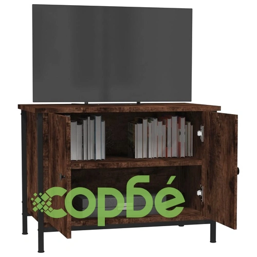 ТВ шкаф с врати, oпушен дъб, 60x35x45 см, инженерно дърво ➤ топ цена ➤ sorbe.bg