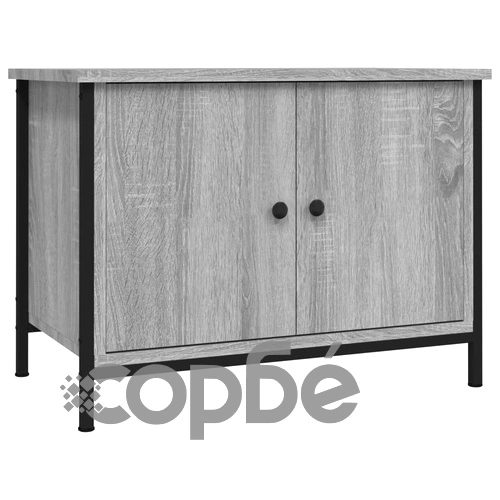 ТВ шкаф с врати, сив сонома, 60x35x45 см, инженерно дърво ➤ топ цена ➤ sorbe.bg