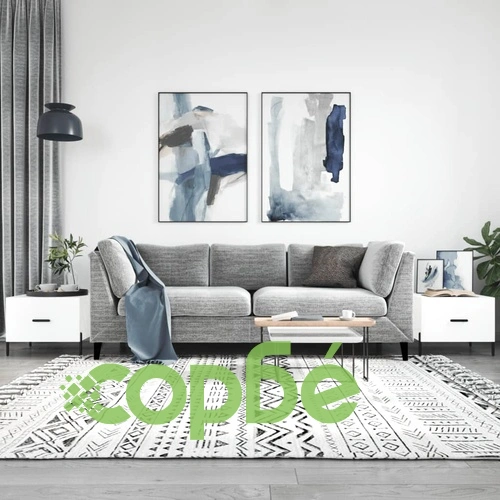 Кафе маси, 2 бр, Бял гланц, 50x50x40 см, инженерно дърво ➤ топ цена ➤ sorbe.bg