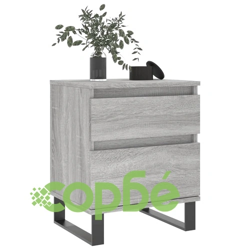 Нощни шкафчета 2 бр сив сонома 40x35x50 см инженерно дърво ➤ топ цена ➤ sorbe.bg
