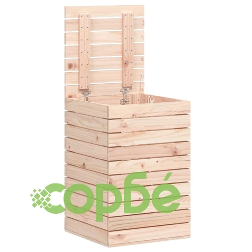 Кош за пране, 44x44x66 см, борово дърво масив ➤ топ цена ➤ sorbe.bg