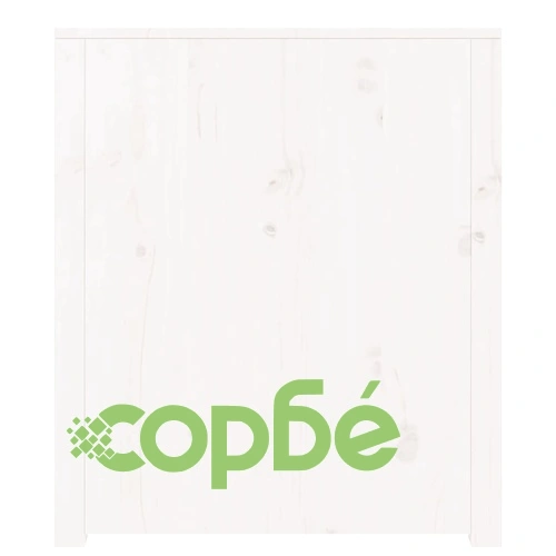 Кухненски шкаф за открито, бял, 106x55x64 см, бор масив ➤ топ цена ➤ sorbe.bg