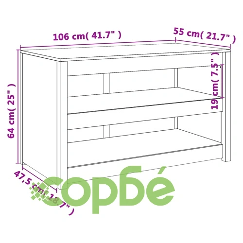 Кухненски шкаф за открито, 106x55x64 см, дугласко дърво масив ➤ топ цена ➤ sorbe.bg