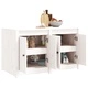 Кухненски шкаф за открито, бял, 106x55x64 см, бор масив