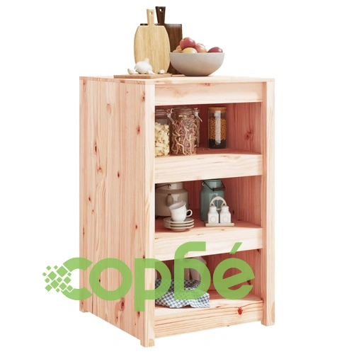 Кухненски шкаф за открито, 55x55x92 см, бор масив ➤ топ цена ➤ sorbe.bg