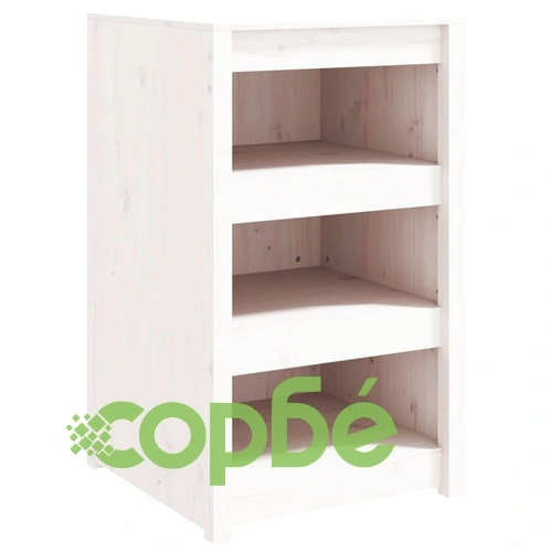 Кухненски шкаф за открито, бял, 55x55x92 см, бор масив ➤ топ цена ➤ sorbe.bg
