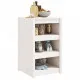 Кухненски шкаф за открито, бял, 55x55x92 см, бор масив