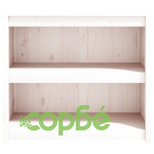 Кухненски шкаф за открито, бял, 106x55x92 см, бор масив ➤ топ цена ➤ sorbe.bg