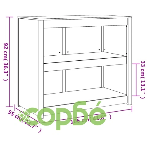 Кухненски шкаф за открито, черен, 106x55x92 см, бор масив ➤ топ цена ➤ sorbe.bg