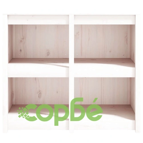 Кухненски шкаф за открито, бял, 106x55x92 см, бор масив ➤ топ цена ➤ sorbe.bg