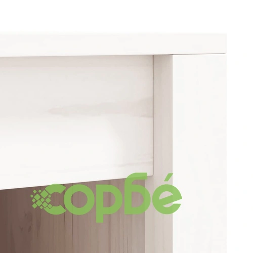 Кухненски шкаф за открито, бял, 106x55x92 см, бор масив ➤ топ цена ➤ sorbe.bg