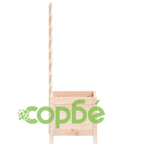 Градинска кашпа със стойка 39x39,5x114 см дърво бор масив ➤ топ цена ➤ sorbe.bg