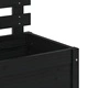 Градинска кашпа със стойка черна 79x39,5x114 см дърво бор масив