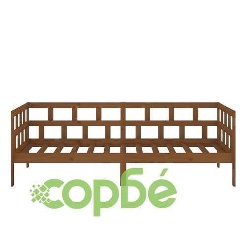 Дневно легло, меденокафяво, борово дърво масив, 80x200 см ➤ топ цена ➤ sorbe.bg