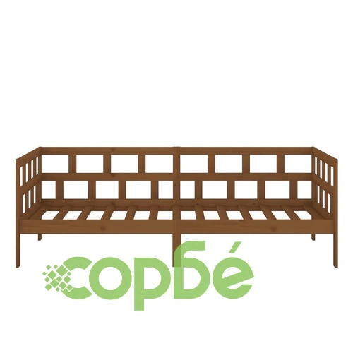 Дневно легло, меденокафяво, борово дърво масив, 90x190 см ➤ топ цена ➤ sorbe.bg