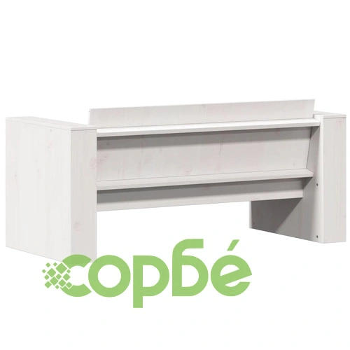 Градински диван, 2-местен, бял, 134x60x62 см, бор масив ➤ топ цена ➤ sorbe.bg