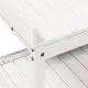 Маса за разсаждане с рафтове, бяла, 108x45x86,5 см, бор масив