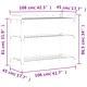 Маса за разсаждане с рафтове 108x45x86,5 см дугласки масив