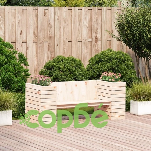 Пейка със саксии, 167,5x60x65 см, борово дърво масив ➤ топ цена ➤ sorbe.bg