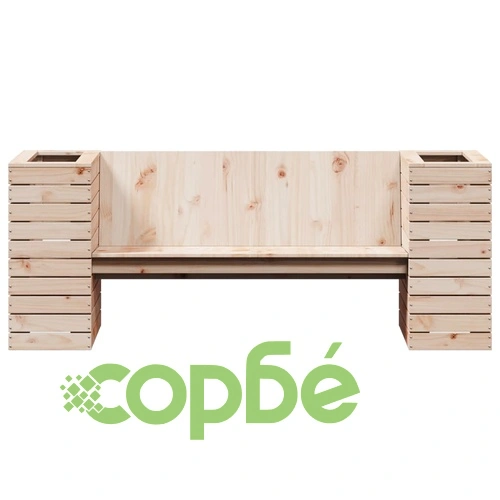 Пейка със саксии, 167,5x60x65 см, борово дърво масив ➤ топ цена ➤ sorbe.bg