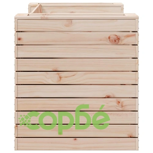 Пейка със саксии, 167,5x60x65 см, борово дърво масив ➤ топ цена ➤ sorbe.bg