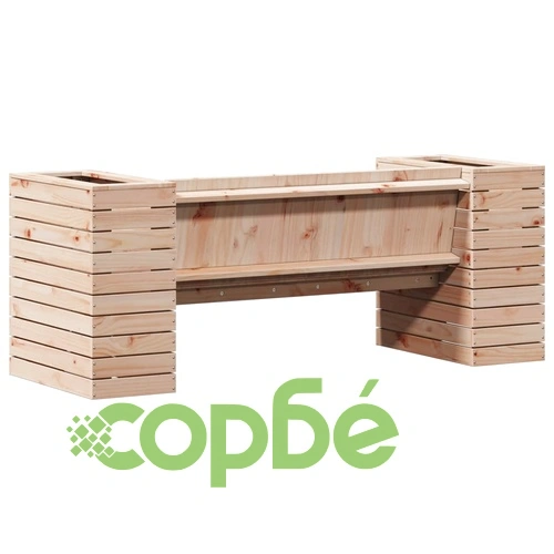 Пейка със саксии, 167,5x60x65 см, борово дърво масив ➤ топ цена ➤ sorbe.bg