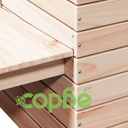 Пейка със саксии, 167,5x60x65 см, борово дърво масив ➤ топ цена ➤ sorbe.bg