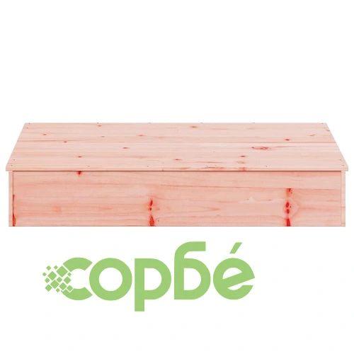 Пясъчник с капак 111x111x19,5 см дугласко масивно дърво ➤ топ цена ➤ sorbe.bg