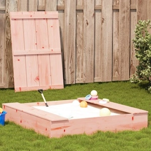 Пясъчник с капак 111x111x19,5 см дугласко масивно дърво