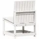 Градински стол, бял, 50,5x55x77 см, борово дърво масив