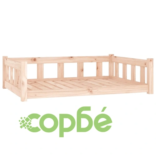 Кучешко легло, 105,5x75,5x28 см, борова дървесина масив ➤ топ цена ➤ sorbe.bg