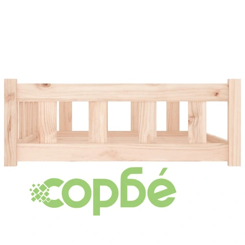 Кучешко легло, 105,5x75,5x28 см, борова дървесина масив ➤ топ цена ➤ sorbe.bg