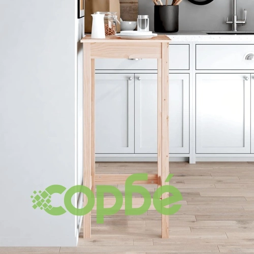 Бар маса, 50x50x110 см, борово дърво масив ➤ топ цена ➤ sorbe.bg