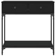 Конзолна маса, черна, 75x34,5x75 см, инженерно дърво