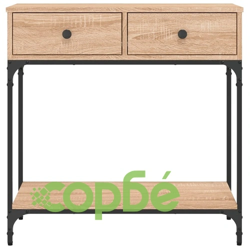 Конзолна маса, дъб сонома, 75x34,5x75 см, инженерно дърво ➤ топ цена ➤ sorbe.bg