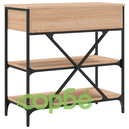 Конзолна маса, дъб сонома, 75x34,5x75 см, инженерно дърво ➤ топ цена ➤ sorbe.bg