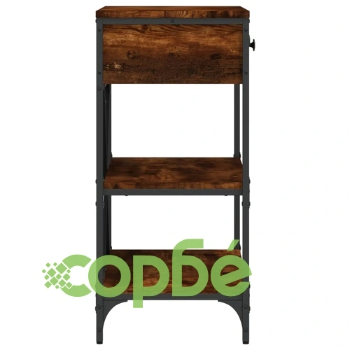 Конзолна маса, опушен дъб, 75x34,5x75 см, инженерно дърво ➤ топ цена ➤ sorbe.bg