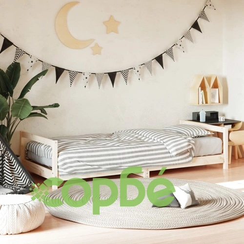 Детска рамка за легло 80x200 см борово дърво масив ➤ топ цена ➤ sorbe.bg