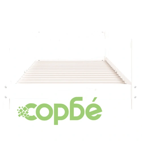 Рамка за детско легло бяла 80x200 см масивна чамова дървесина ➤ топ цена ➤ sorbe.bg