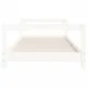 Детска рамка за легло, бяла, 90x190 см, бор масив