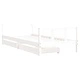 Рамка за детско легло с чекмеджета, бяла, 90x200 см, бор масив