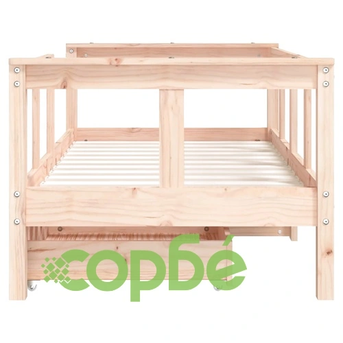 Рамка за детско легло с чекмеджета, 70x140 см, бор масив ➤ топ цена ➤ sorbe.bg