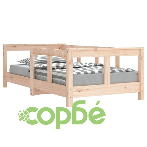 Рамка за детско легло, 70x140 см, масивна борова дървесина ➤ топ цена ➤ sorbe.bg