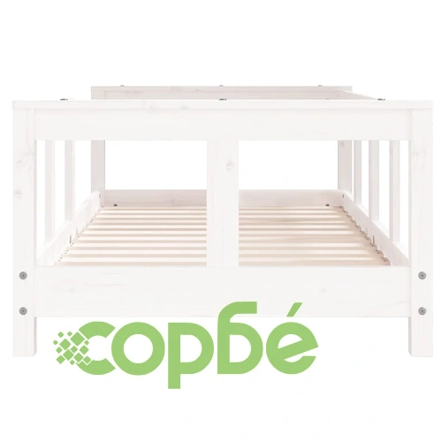 Рамка за детско легло, бяла, 70x140 см, бор масив ➤ топ цена ➤ sorbe.bg